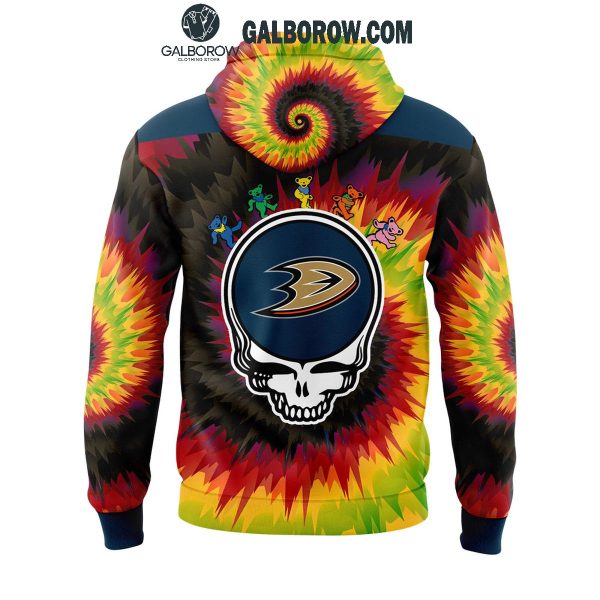 Anaheim Ducks Grateful Dead 2025 Crazy Rock Night Hoodie T-Shirt