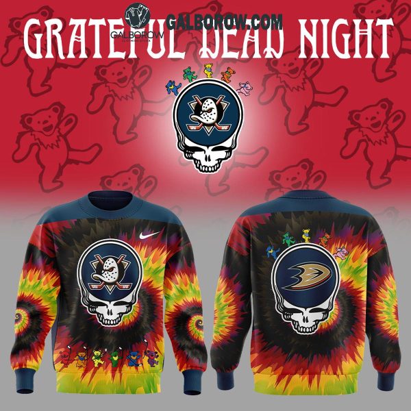 Anaheim Ducks Grateful Dead 2025 Crazy Rock Night Hoodie T-Shirt