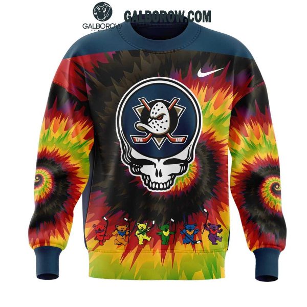 Anaheim Ducks Grateful Dead 2025 Crazy Rock Night Hoodie T-Shirt