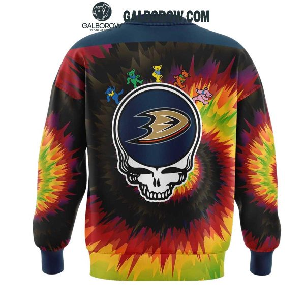 Anaheim Ducks Grateful Dead 2025 Crazy Rock Night Hoodie T-Shirt