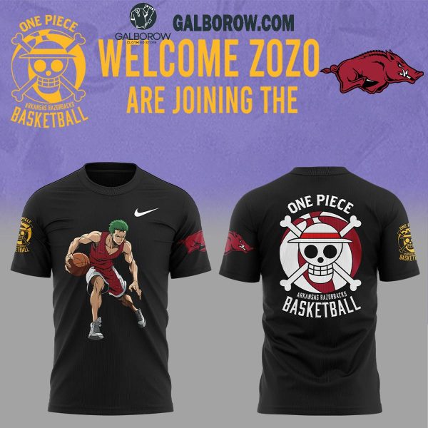 Arkansas Razorbacks Zoro One Piece Basketball 2025 Hoodie T-Shirt