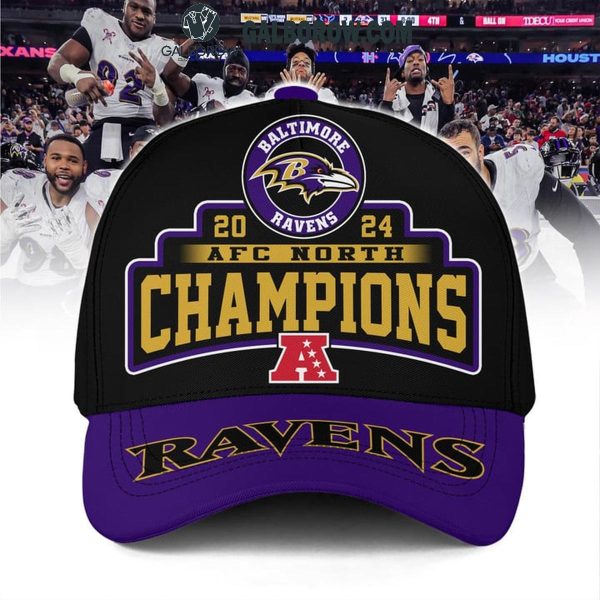 Baltimore Ravens AFC North Champions Back To Back 2024 Black Cap