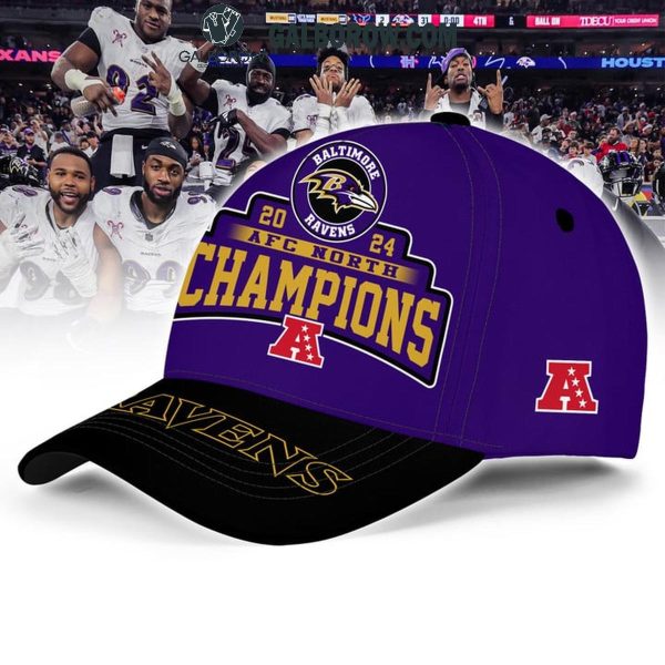 Baltimore Ravens AFC North Champions Back To Back 2024 Cap Purple