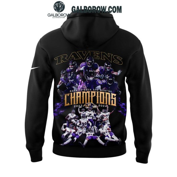 Baltimore Ravens Ready To Roll 2024 AFC North Division Champions Hoodie T-Shirt