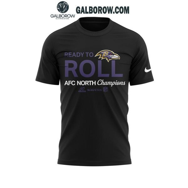 Baltimore Ravens Ready To Roll 2024 AFC North Division Champions Hoodie T-Shirt