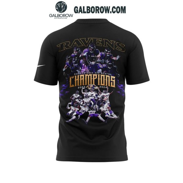 Baltimore Ravens Ready To Roll 2024 AFC North Division Champions Hoodie T-Shirt