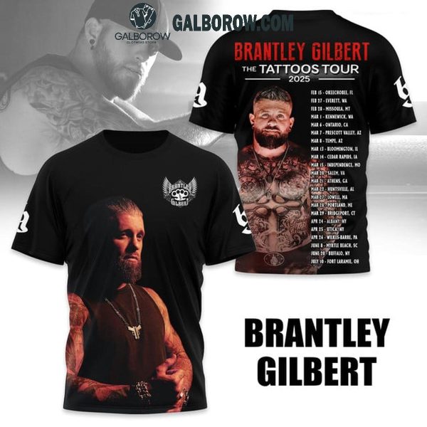 Brantley Gilbert The Tattoos Tour 2025 Hoodie T-Shirt