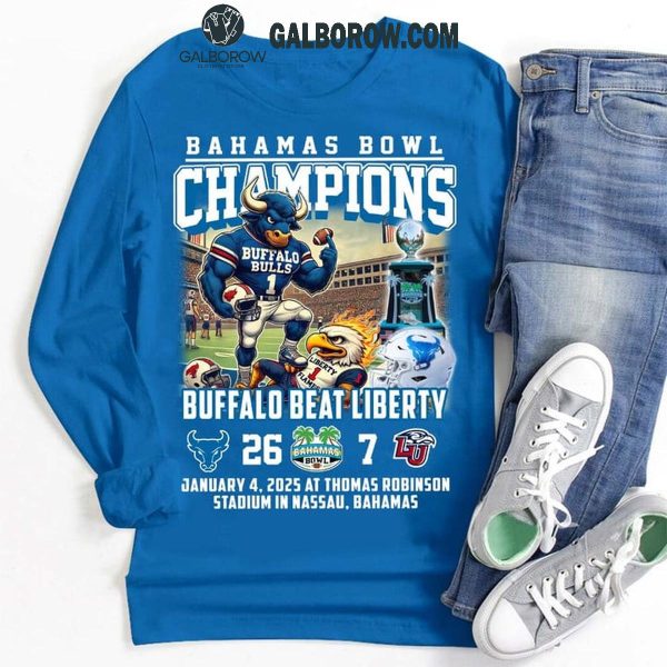 Buffalo Bulls Bahamas Bowl Champions Beat Liberty 2025 T-Shirt