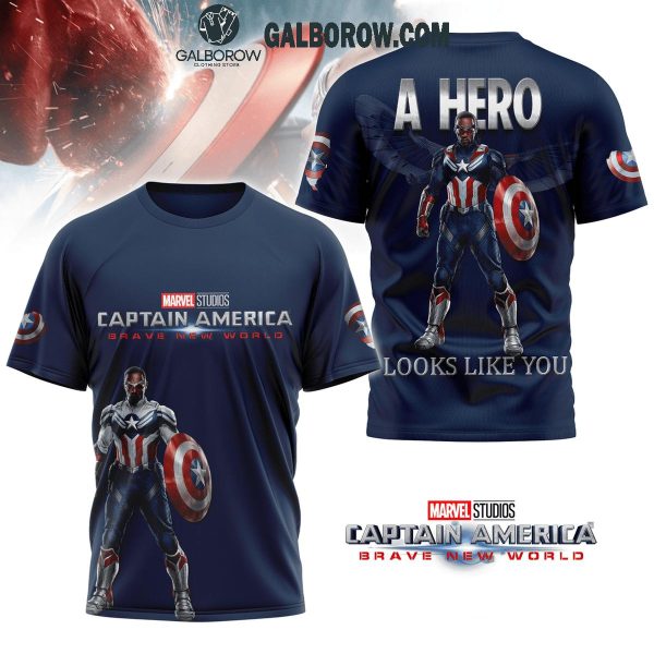 Captain America Brave New World A Hero Looks Like You 2025 Hoodie T-Shirt