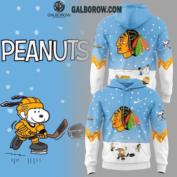 Chicago Blackhawks Holidays With Peanuts Snoopy Anniversary 2025 Hoodie T-Shirt