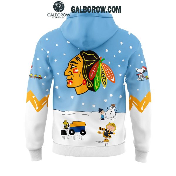 Chicago Blackhawks Holidays With Peanuts Snoopy Anniversary 2025 Hoodie T-Shirt