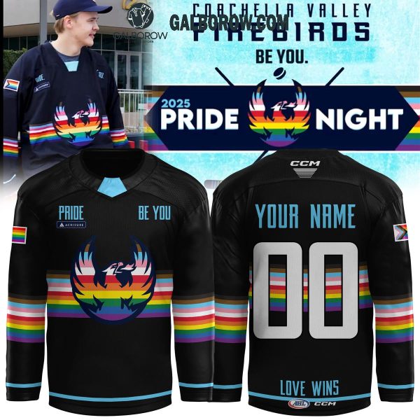 Coachella Valley Firebirds 2025 Pride Night Personalized Hockey Jersey