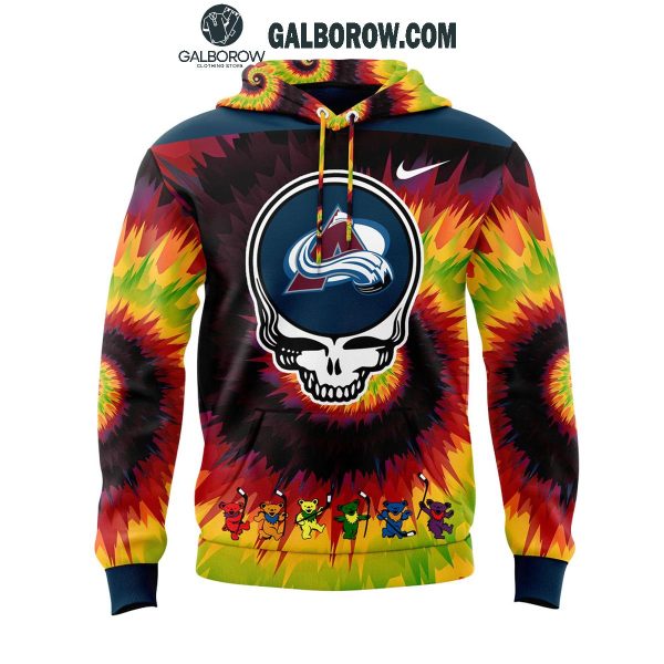 Colorado Avalanche Grateful Dead 2025 Crazy Rock Night Hoodie T-Shirt