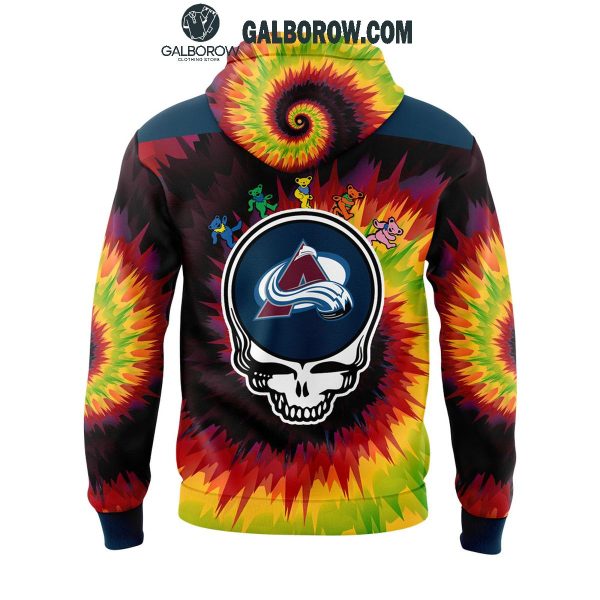 Colorado Avalanche Grateful Dead 2025 Crazy Rock Night Hoodie T-Shirt