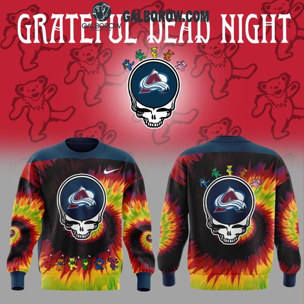 Colorado Avalanche Grateful Dead 2025 Crazy Rock Night Hoodie T-Shirt