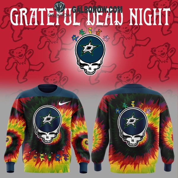 Dallas Stars Grateful Dead 2025 Crazy Rock Night Hoodie T-Shirt