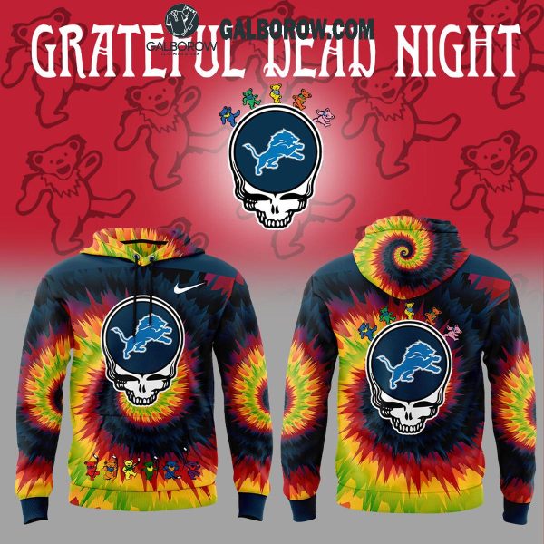 Detroit Lions Grateful Dead 2025 Crazy Rock Night Hoodie T-Shirt