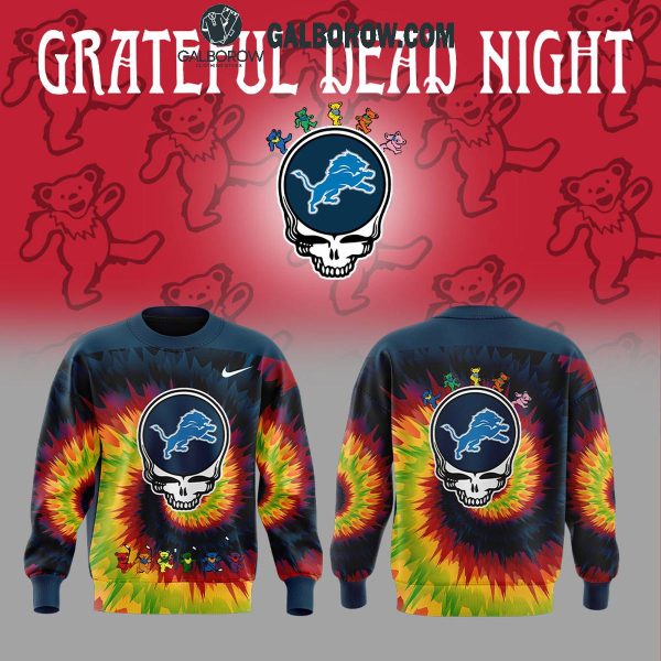 Detroit Lions Grateful Dead 2025 Crazy Rock Night Hoodie T-Shirt