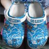 Detroit Lions I Love My Lions 2025 Crocs Clogs White Version