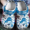 Detroit Lions I Love My Lions 2025 Blue Design Crocs Clogs