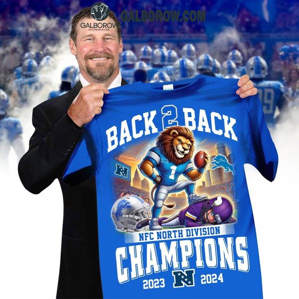 Detroit Lions NFC North Division Champions Back To Back 2023-2024 T-Shirt