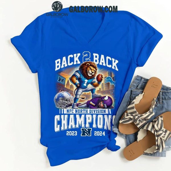 Detroit Lions NFC North Division Champions Back To Back 2023-2024 T-Shirt