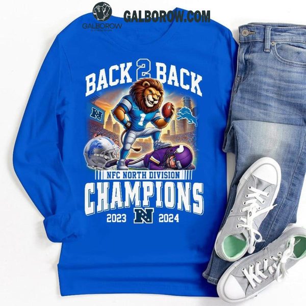 Detroit Lions NFC North Division Champions Back To Back 2023-2024 T-Shirt