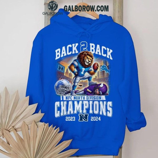 Detroit Lions NFC North Division Champions Back To Back 2023-2024 T-Shirt