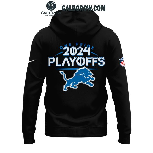 Detroit Lions Play Offs 2024 Black One Pride Hoodie T-Shirt