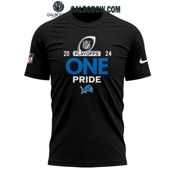 Detroit Lions Play Offs 2024 Black One Pride Hoodie T-Shirt