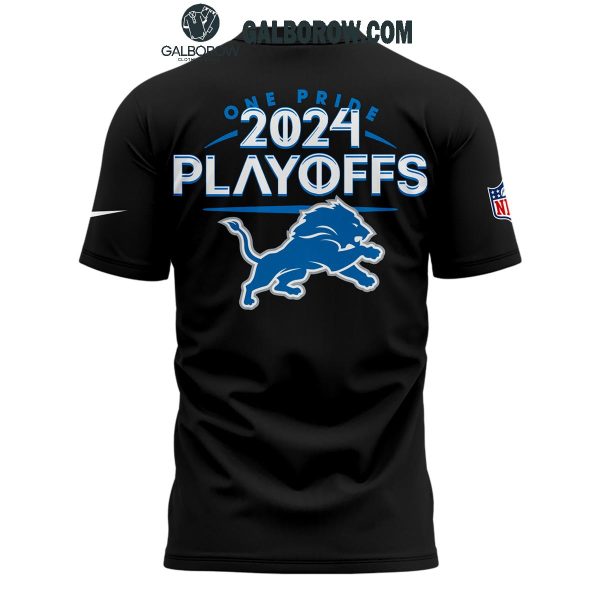 Detroit Lions Play Offs 2024 Black One Pride Hoodie T-Shirt