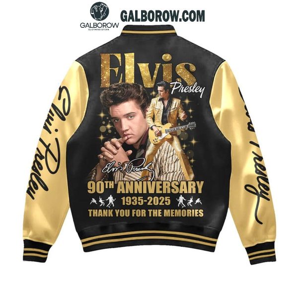 Elvis Presley 90th Anniversary 1935-2025 Thank You Baseball Jacket