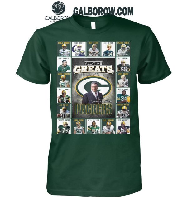 Green Bay Packers All-Time Greats Of The Packers Football 2025 T-Shirt