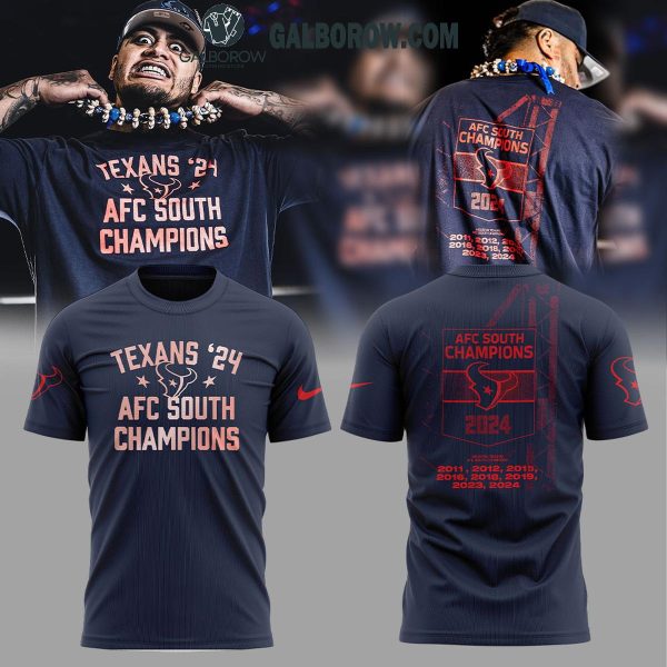 Houston Texans 2024 AFC South Champions 8th Time Glory Hoodie T-Shirt