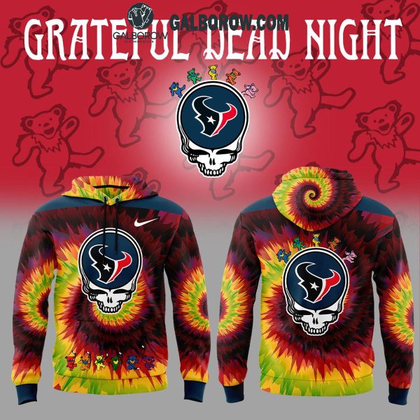 Houston Texans Grateful Dead 2025 Crazy Rock Night Hoodie T-Shirt