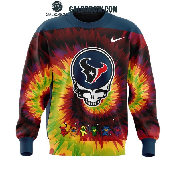 Houston Texans Grateful Dead 2025 Crazy Rock Night Hoodie T-Shirt