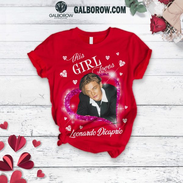 Leonardo Dicaprio This Girl Loves Dicaprio Fleece Pajamas Set