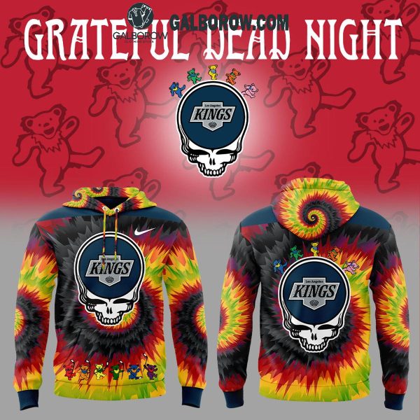 Los Angeles Kings Grateful Dead 2025 Crazy Rock Night Hoodie T-Shirt