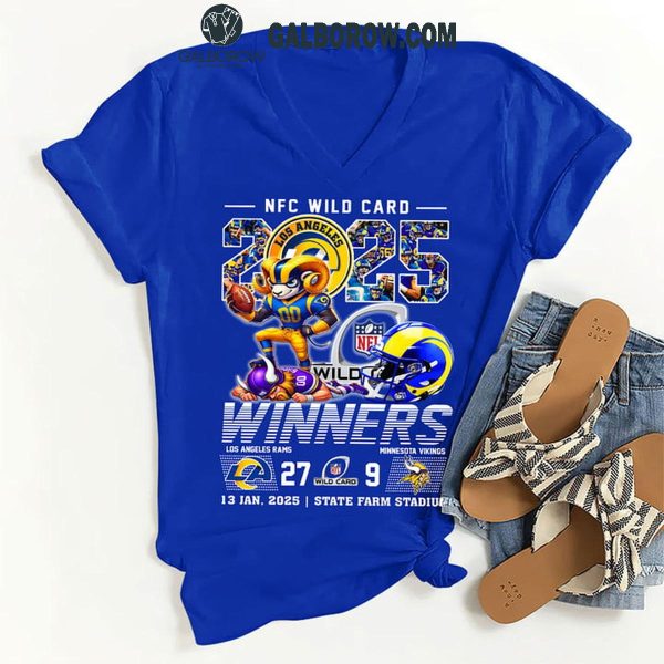 Los Angeles Rams Celebrating NFC Wild Card Winners 2025 Beat Vikings T-Shirt