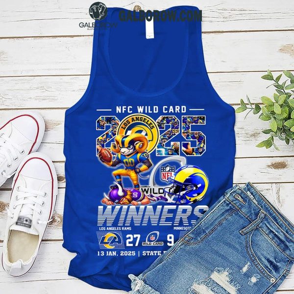 Los Angeles Rams Celebrating NFC Wild Card Winners 2025 Beat Vikings T-Shirt