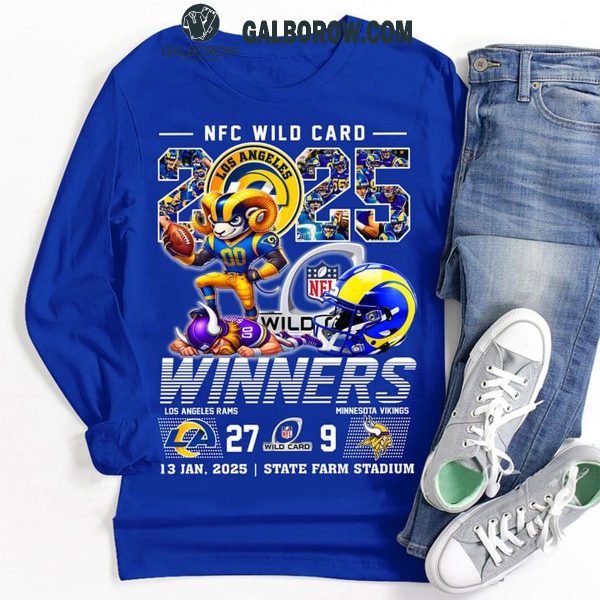 Los Angeles Rams Celebrating NFC Wild Card Winners 2025 Beat Vikings T-Shirt