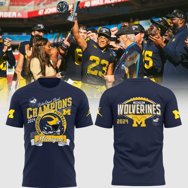 Michian Wolverines Football Reliaquest Bowl 2024 Champions Hoodie T Shirt