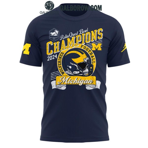 Michian Wolverines Football Reliaquest Bowl 2024 Champions Hoodie T Shirt