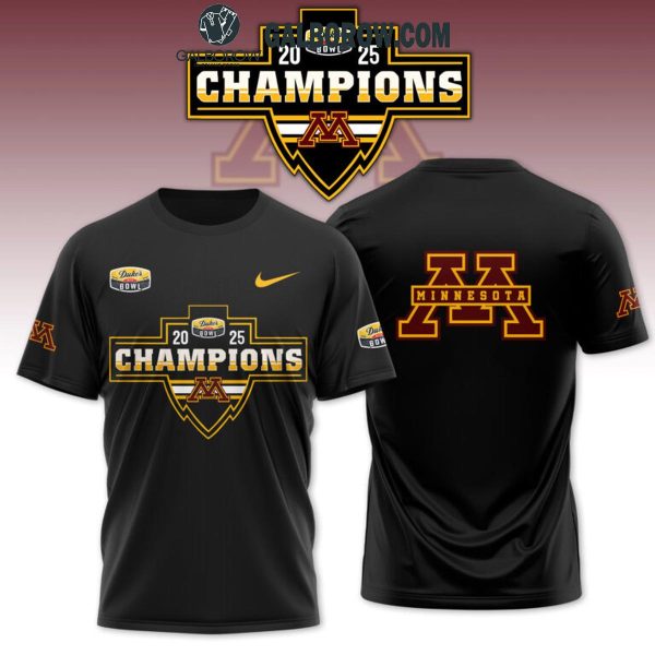 Minnesota Golden Gophers 2025 Duke’s Mayo Bowl Champions Time Hoodie T-Shirt