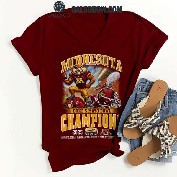 Minnesota Golden Gophers Duke’s Mayo Bowl Champions 2025 T-Shirt