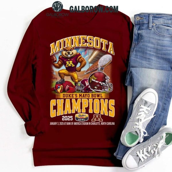 Minnesota Golden Gophers Duke’s Mayo Bowl Champions 2025 T-Shirt