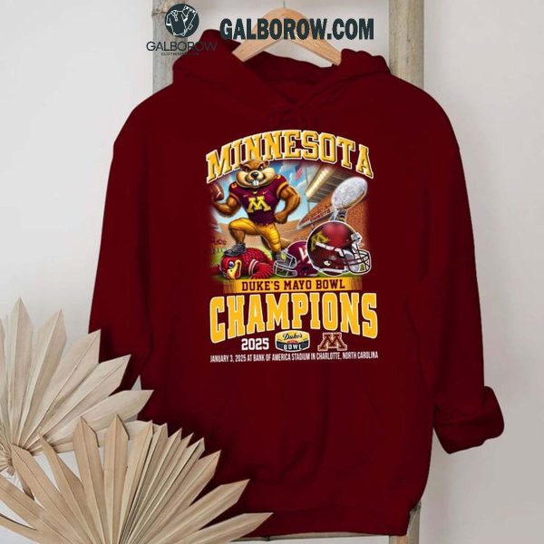 Minnesota Golden Gophers Duke’s Mayo Bowl Champions 2025 T-Shirt