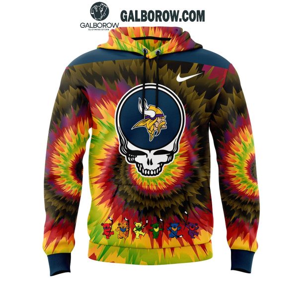 Minnesota Vikings Grateful Dead 2025 Crazy Rock Night Hoodie T-Shirt