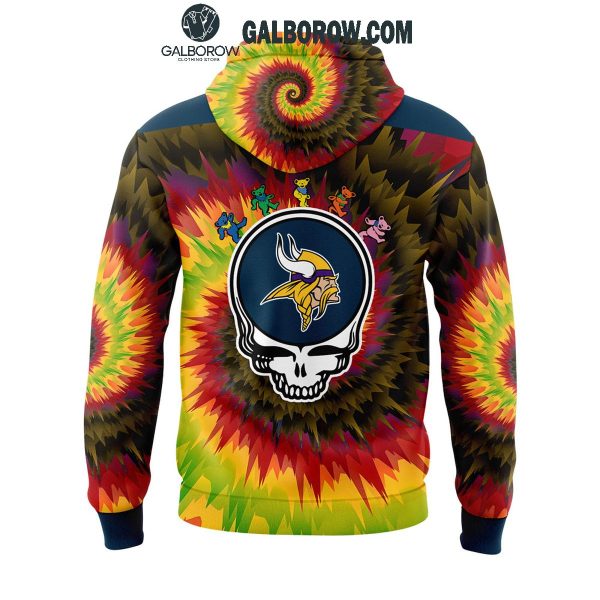 Minnesota Vikings Grateful Dead 2025 Crazy Rock Night Hoodie T-Shirt