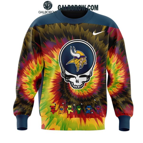 Minnesota Vikings Grateful Dead 2025 Crazy Rock Night Hoodie T-Shirt